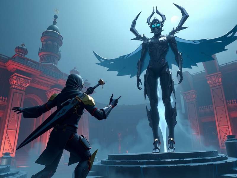 Warframe Game - Tenno operator with Warframe