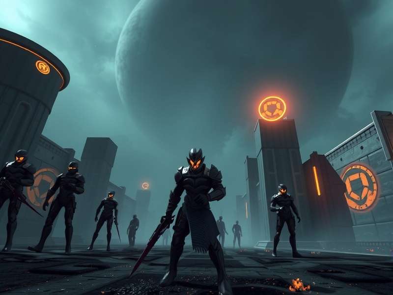 Warframe gameplay showcasing Excalibur using Exalted Blade in a corpus tileset