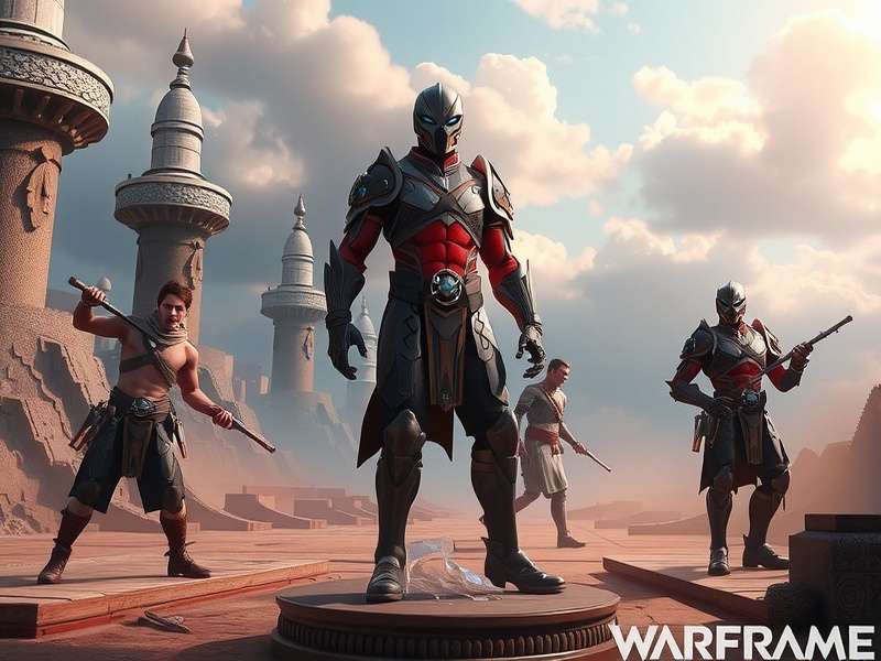 Warframe Spy mission vault with security systems and data terminals