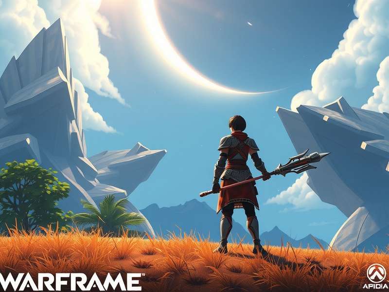 New Anime-inspired Warframe character in dynamic action pose