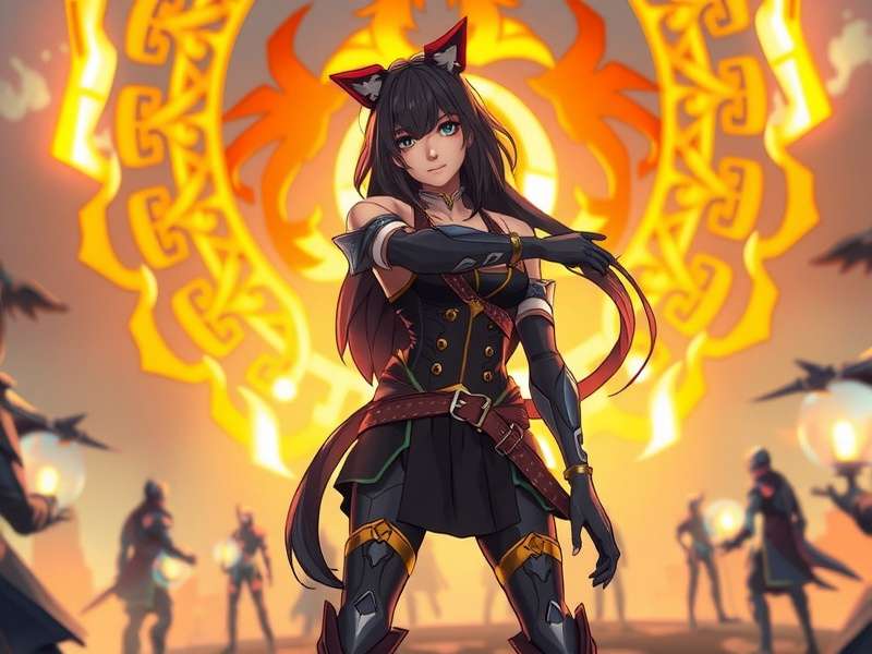 Concept art of anime-styled Warframe characters in dynamic action poses