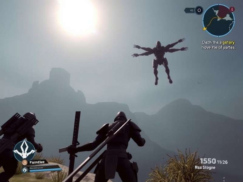 Warframe Excalibur in action against Sentients