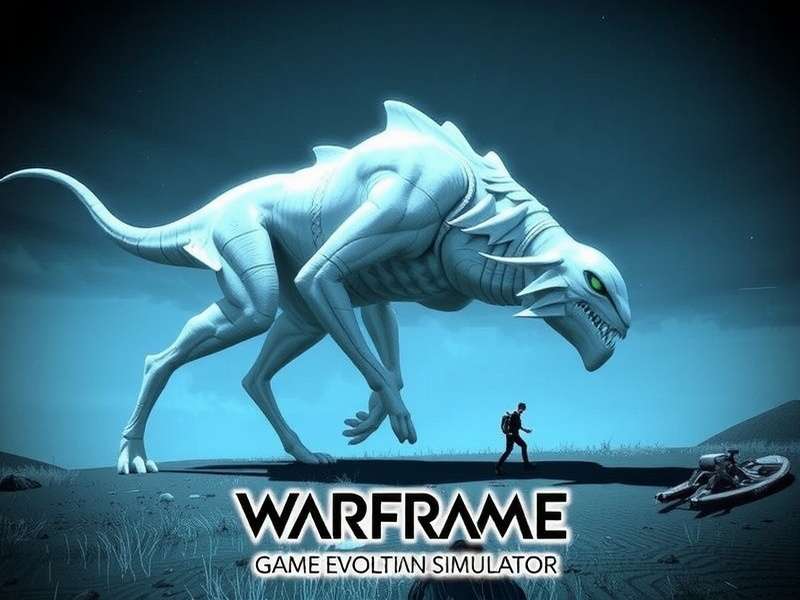 Warframe Evolution Simulator interface showing timeline from 2013 to 2024 with interactive nodes