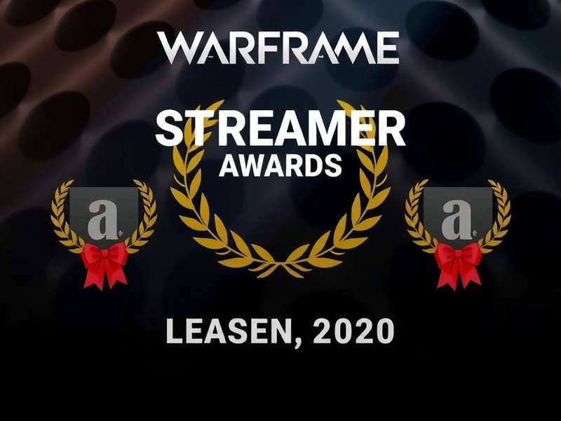Warframe Streamer Awards celebration scene with virtual trophies and community chat overlay