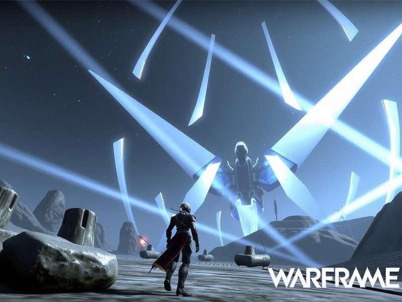 Warframe gameplay on PC showcasing intense action