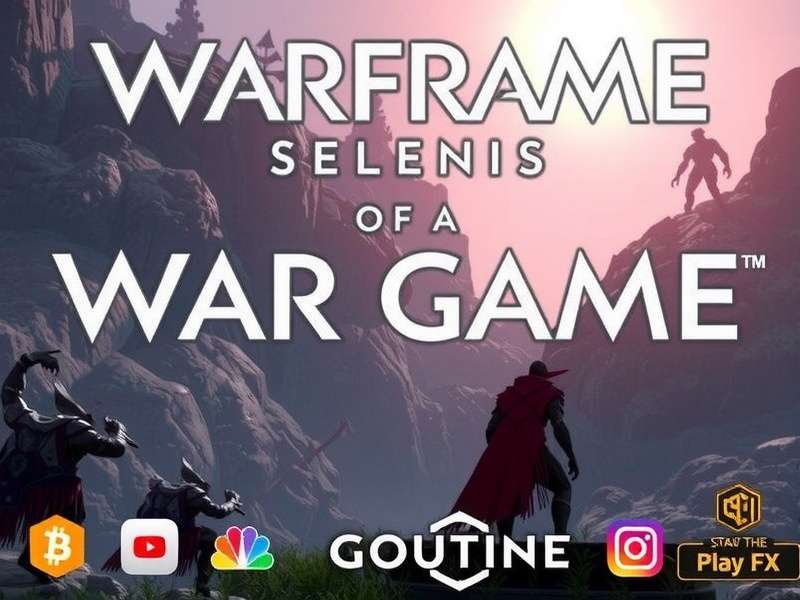 Warframe Excalibur in action on a futuristic landscape