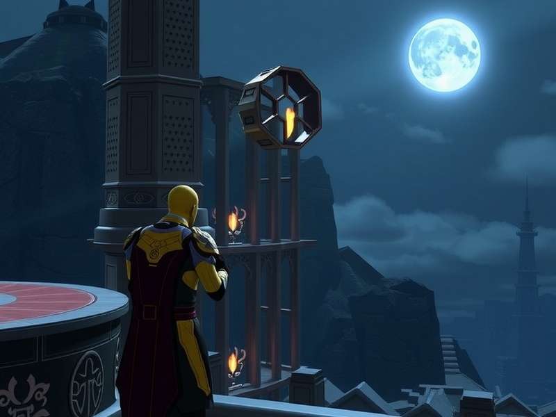 A squad of diverse Warframes - Excalibur, Mag, Volt, and Rhino - standing victorious in the Orokin Derelict