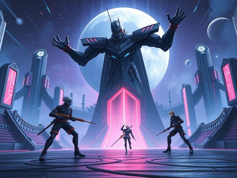 Anime-inspired Warframe character in action