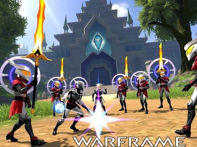 Warframe Gameplay 2015 — Parkour 2.0 movement action with Excalibur in a Grineer tileset