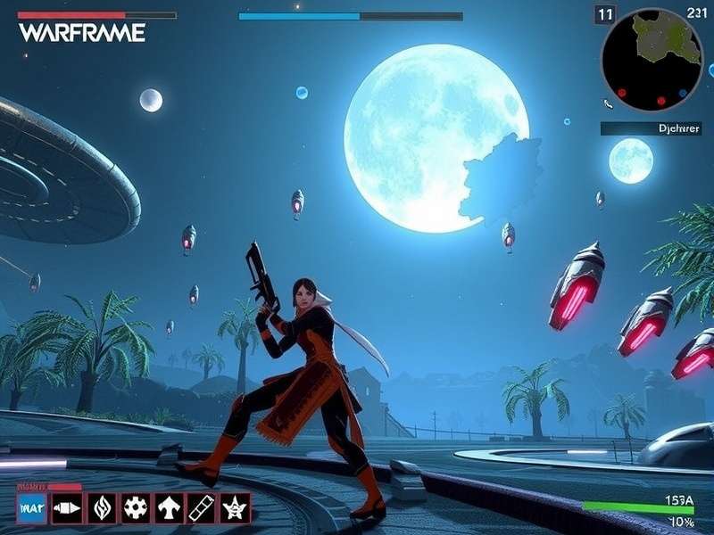 Warframe Gameplay PC Coop squad in action — four Tenno working together on a steel path mission