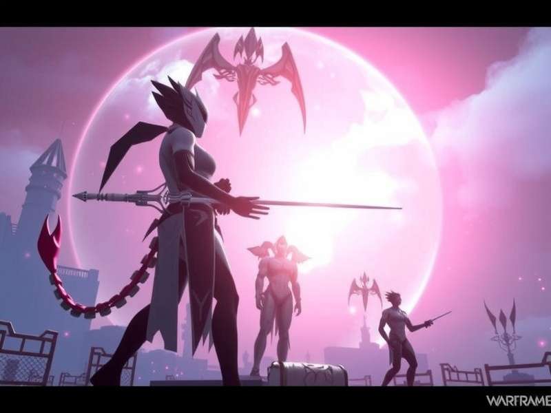 Warframe Gameplay Story Mode - Tenno standing before a colossal Orokin structure, ready for battle